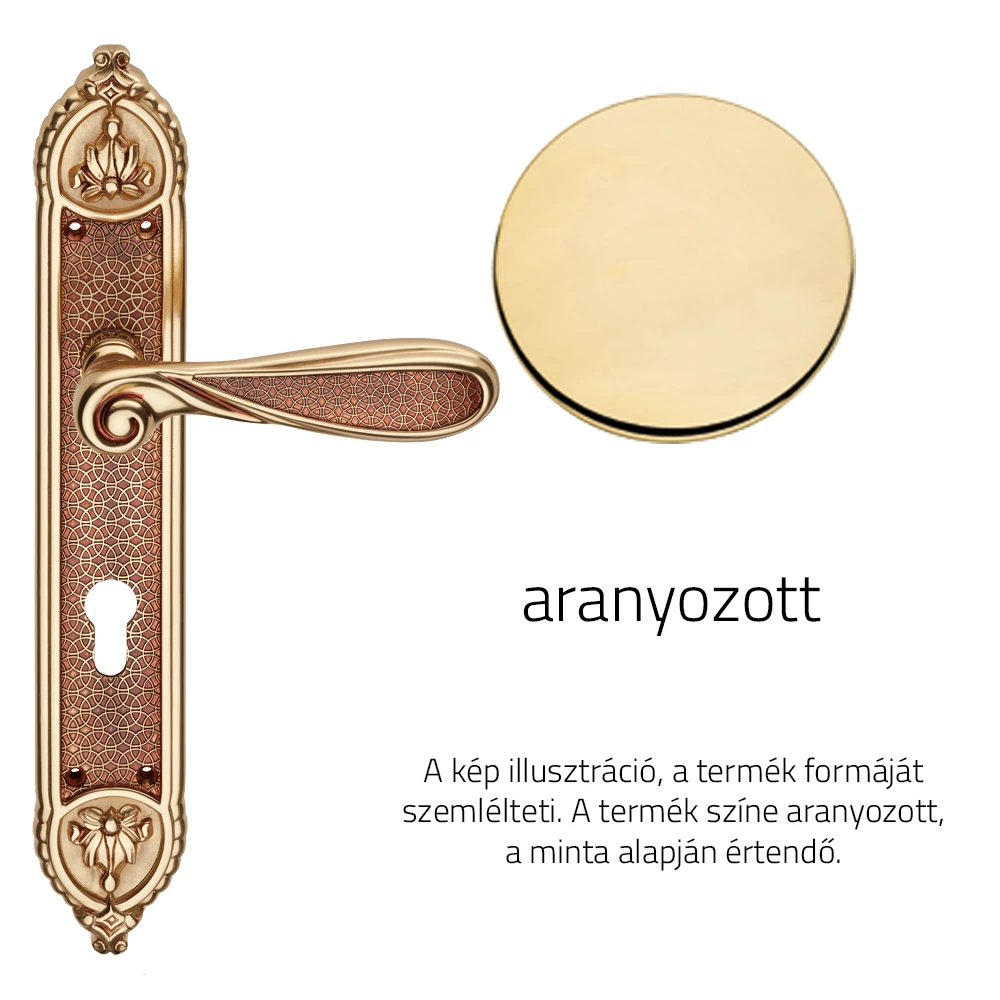Linea Cali Aisha aranyozott hosszúcímes kilincsgarnitúra 1650 PL OZ