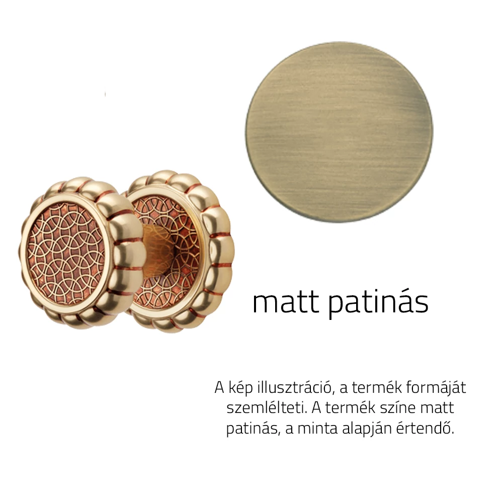 Linea Cali Aisha matt patinás fix gomb garnitúra körrozettával 1650 PT PM