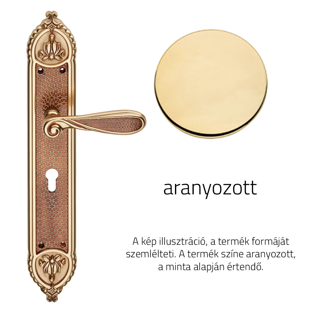 Linea Cali Aisha aranyozott XL hosszúcímes kilincsgarnitúra 1651 PL OZ