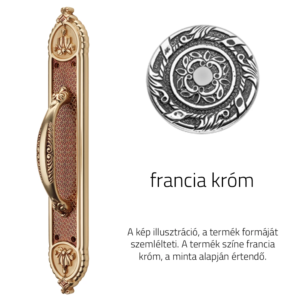 Linea Cali Aisha francia króm tolóajtó húzórúd XL hosszúcímen 1651 SL XL NF