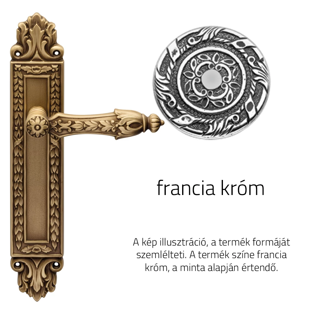 Linea Cali Arcadia francia króm kilincsgarnitúra hosszúcímen 1640 PL NF