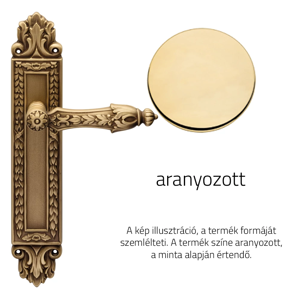Linea Cali Arcadia aranyozott kilincsgarnitúra hosszúcímen 1640 PL OZ
