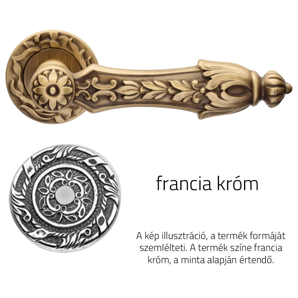 Linea Cali Arcadia francia króm körrozettás kilincsgarnitúra 1640 RB 113 NF