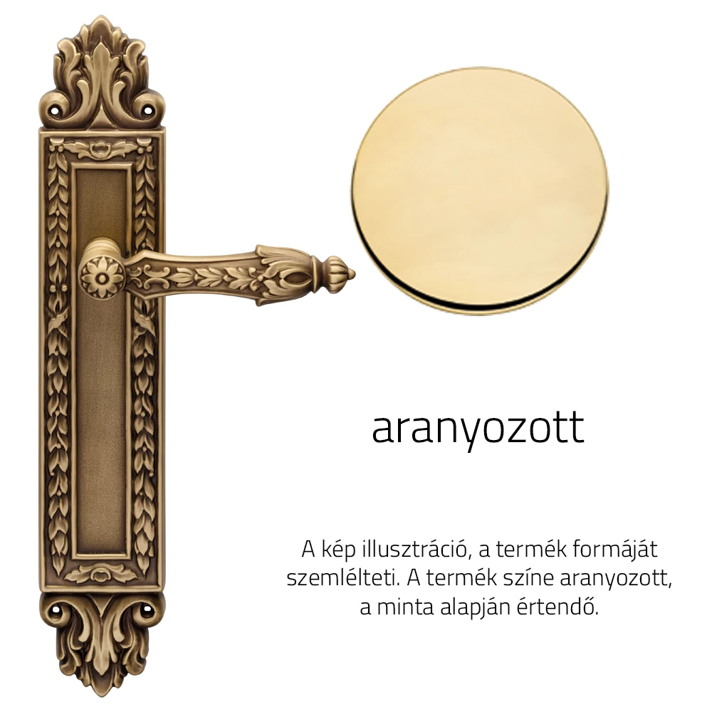 Linea Cali Arcadia aranyozott kilincsgarnitúra XL hosszúcímen 1641 PL OZ