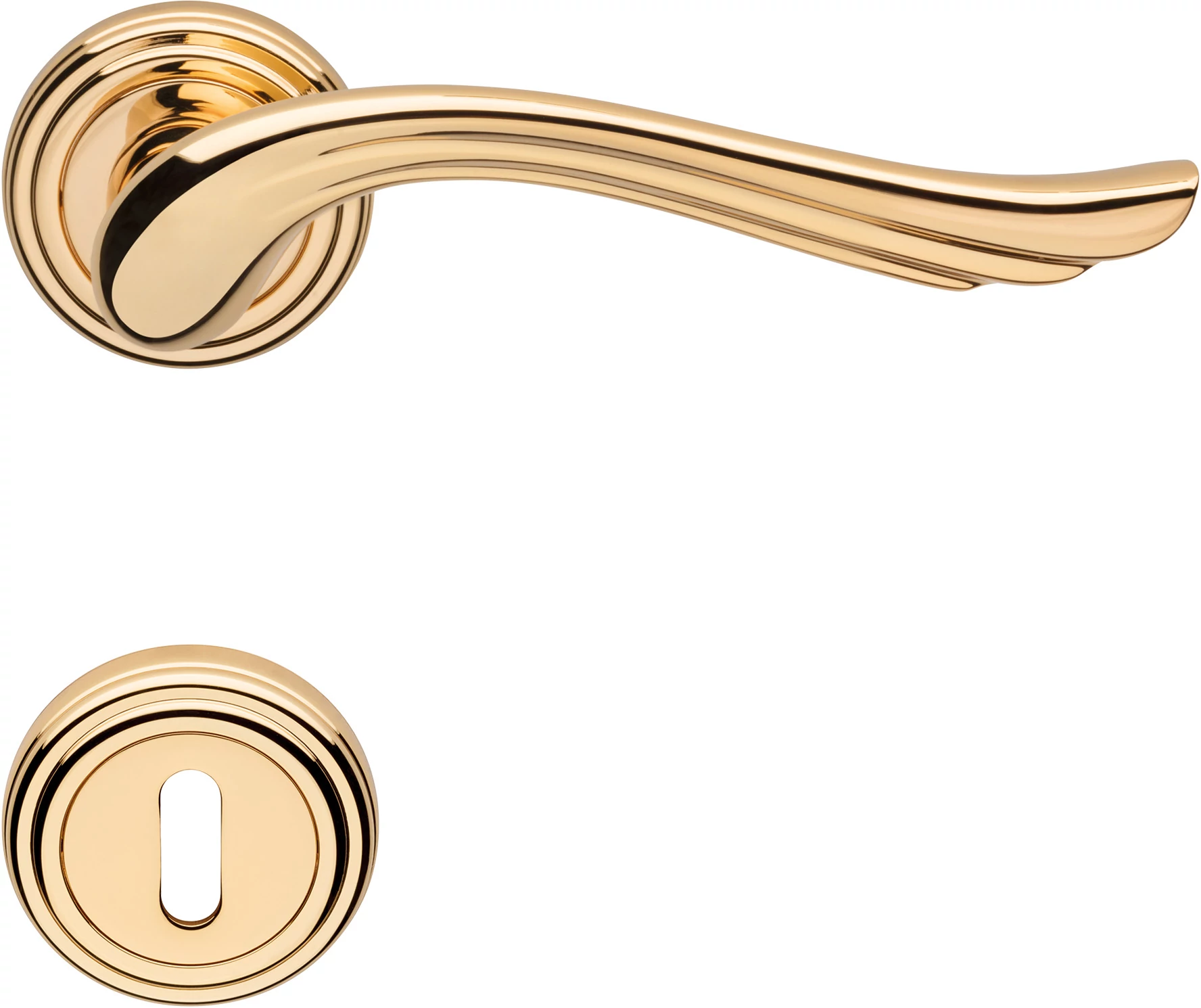 Linea Cali Aria aranyozott körrozettás kilincsgarnitúra 1630 RB 011 OZ