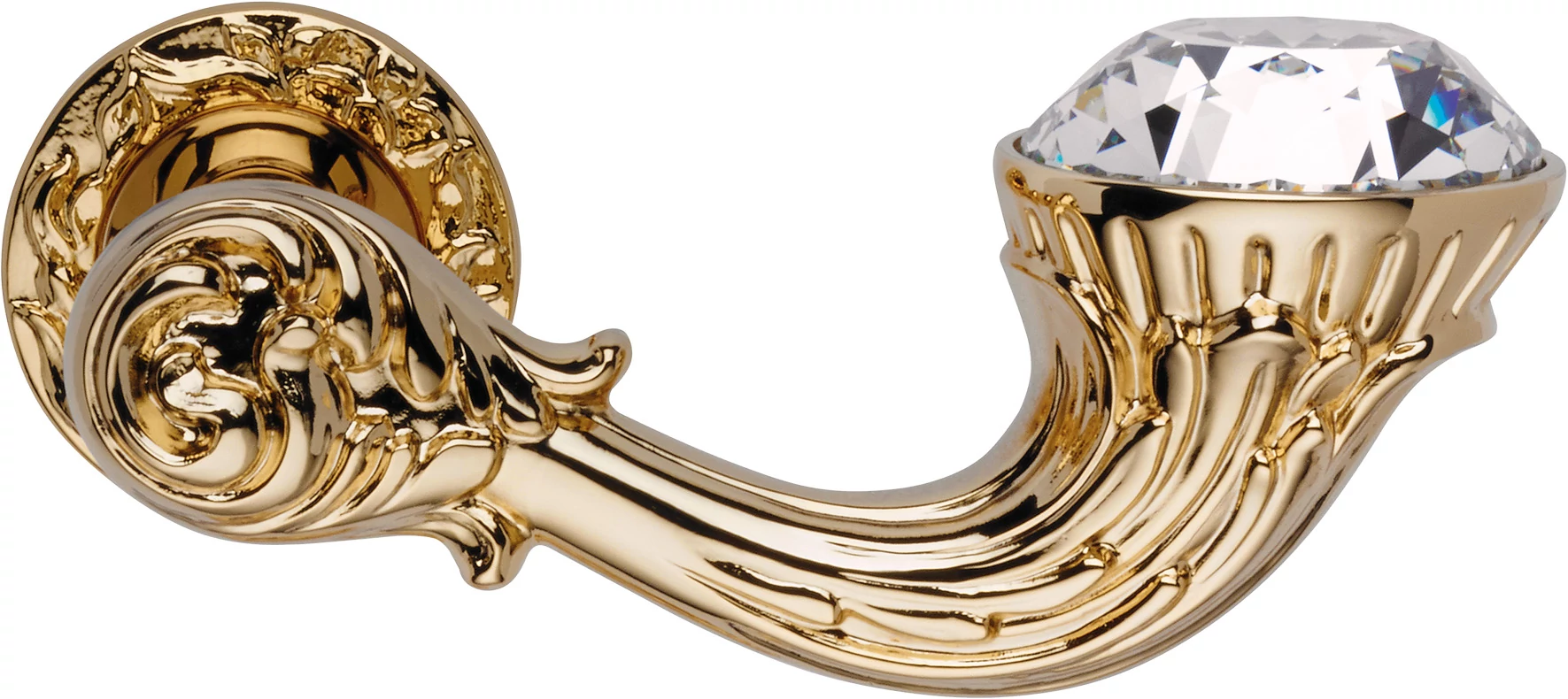 Linea Cali Brilliant Diamond francia arany körrozettás kilincsgarnitúra 1525 RB 113 OF