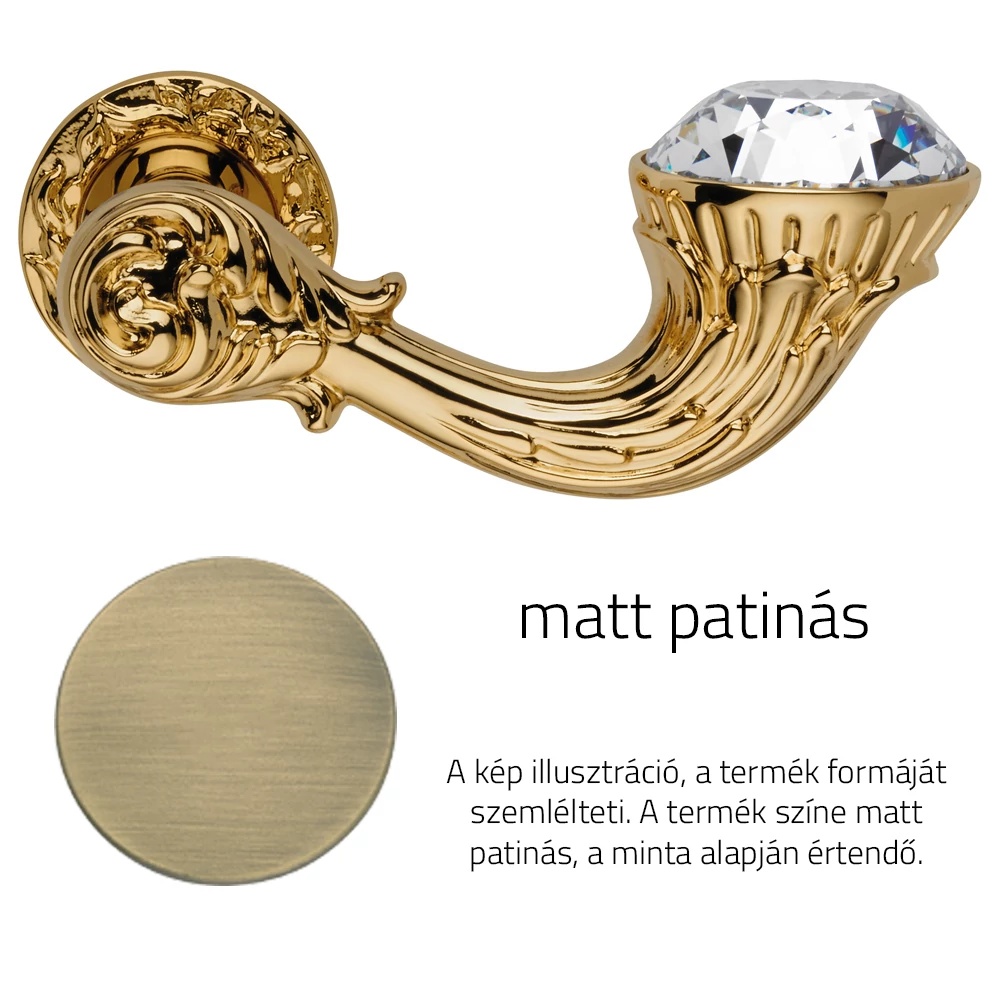 Linea Cali Brilliant Diamond matt patinás körrozettás kilincsgarnitúra 1525 RB 113 PM