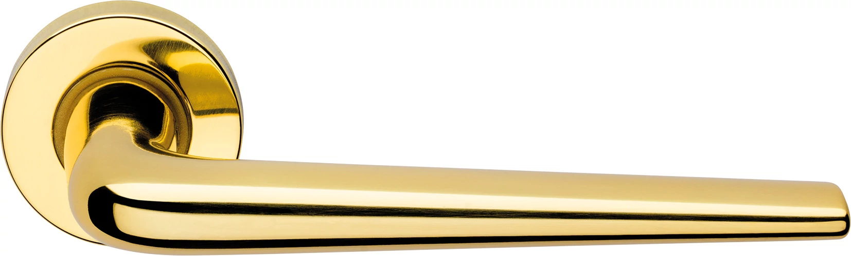 Linea Cali Brixia Zincral fényes réz körrozettás kilincsgarnitúra 479 RB 101 OL