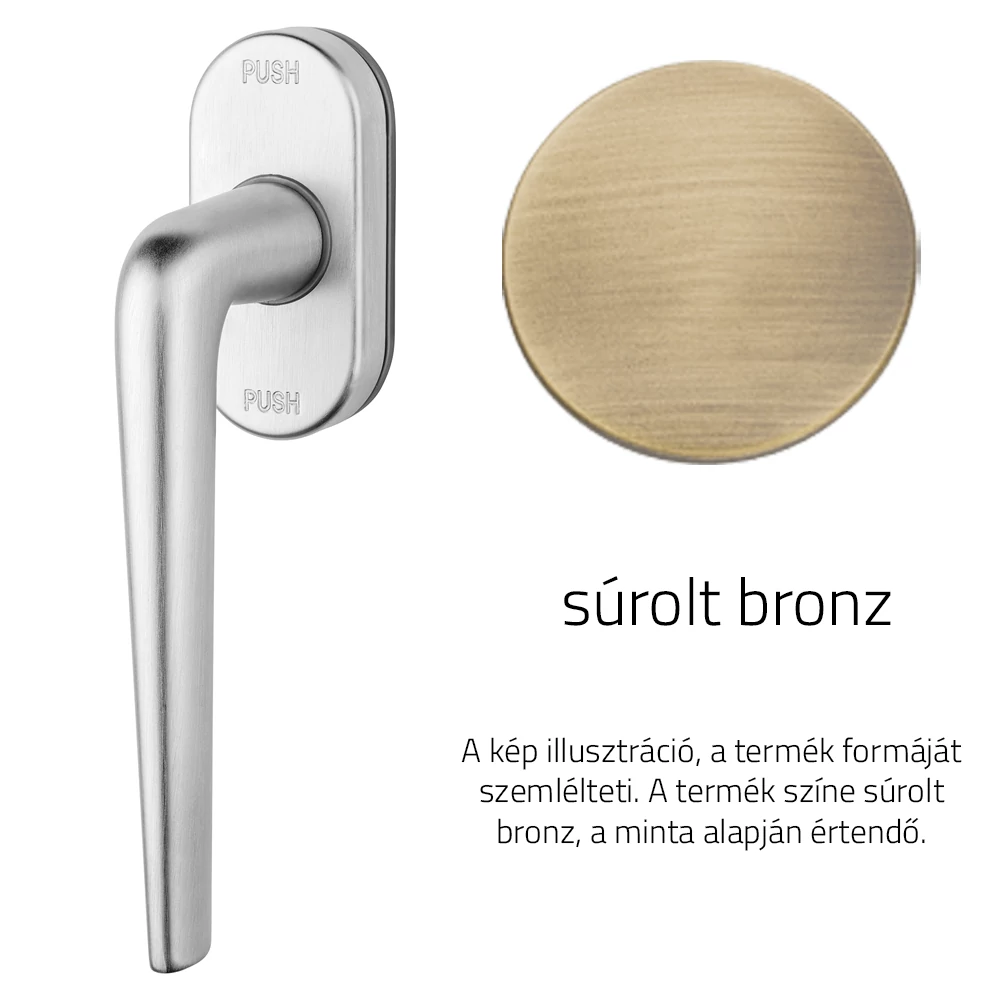 Linea Cali Brixia Zincral súrolt bronz ablakfélkilincs Smart Block rendszerrel 479 SK OG