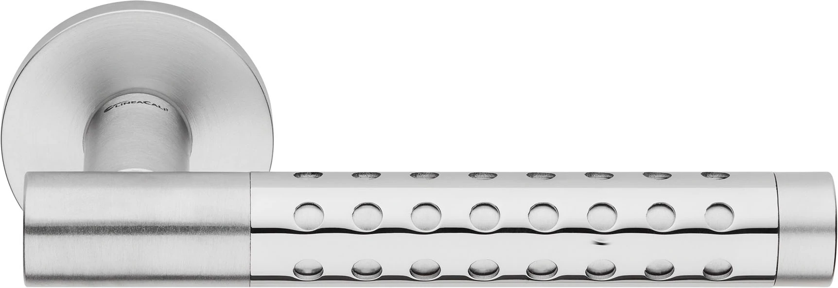 Linea Cali Cavity fényes króm - matt króm körrozettás kilincsgarnitúra 1726 RB 025 CC