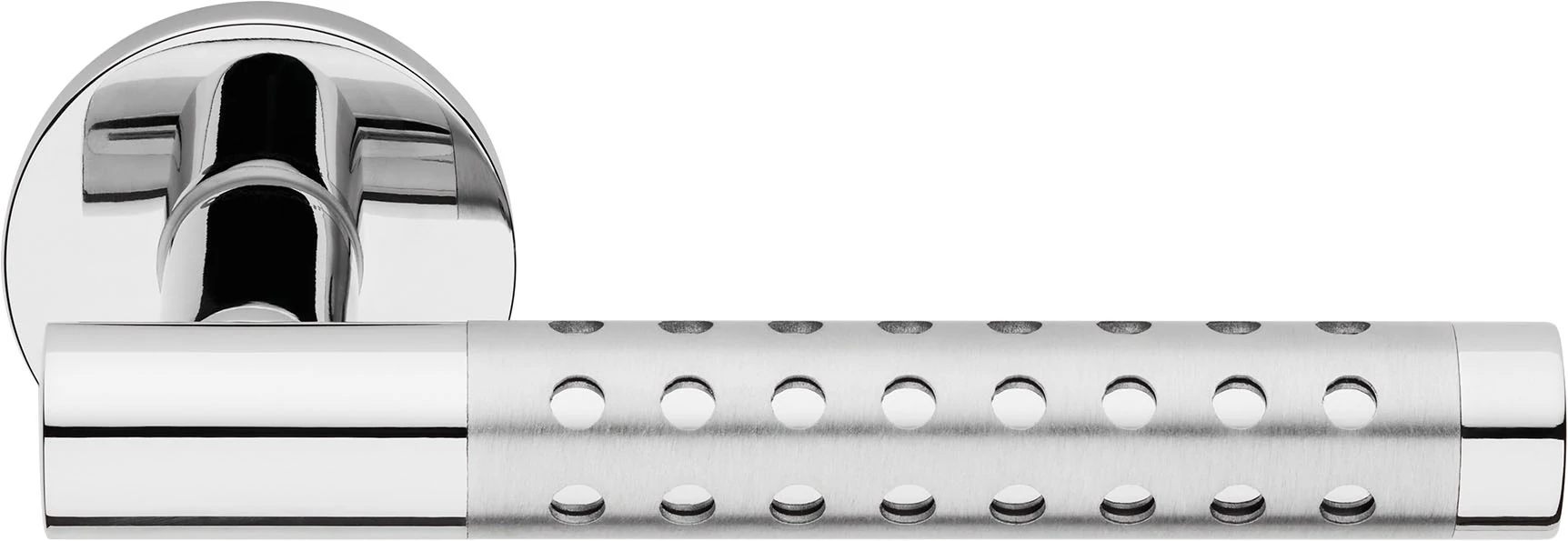 Linea Cali Cavity fényes króm - szatén nikkel körrozettás kilincsgarnitúra 1726 RB 025 RS