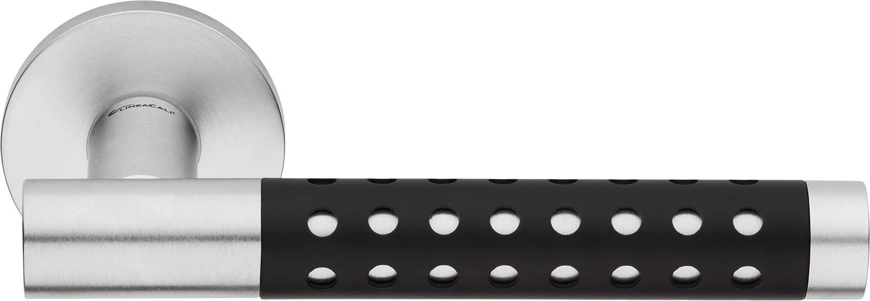 Linea Cali Cavity matt króm - fekete körrozettás kilincsgarnitúra 1726 RB 025 SE