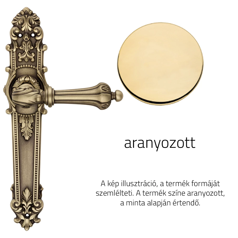 Linea Cali Charme aranyozoztt hosszúcímes kilincsgarnitúra 1590 PL OZ