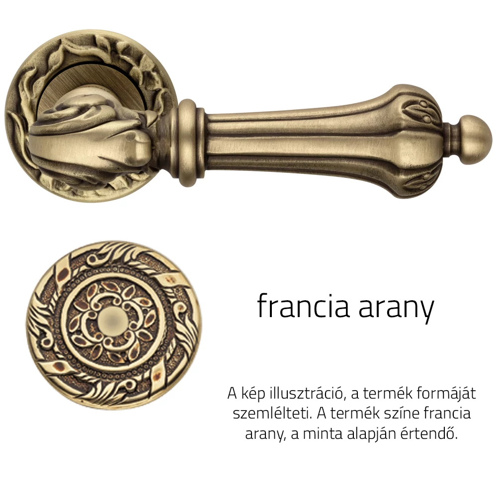 Linea Cali Charme francia arany körrozettás kilincsgarnitúra 1590 RB 113 OF