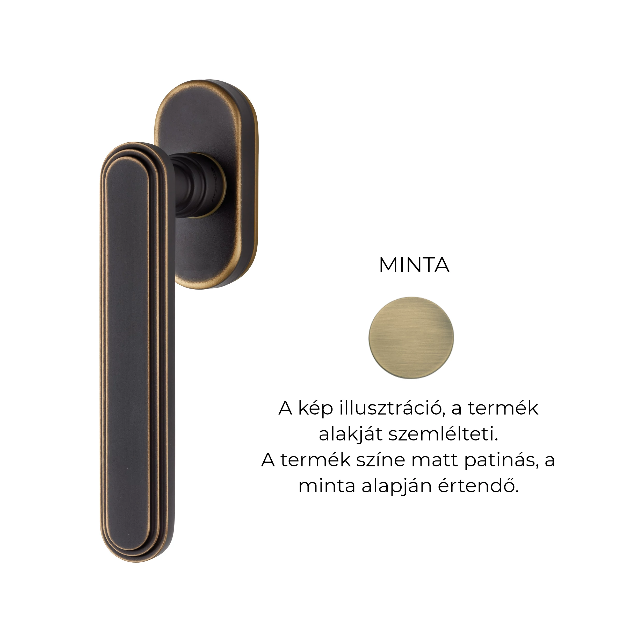 Linea Cali Chic matt bronz ablakfélkilincs 1670 DK BM