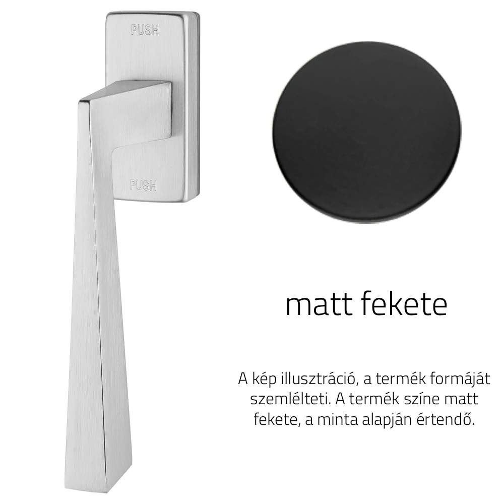 Linea Cali Conica Zincral matt fekete ablakfélkilincs Smart Block rendszerrel 486 SK VE
