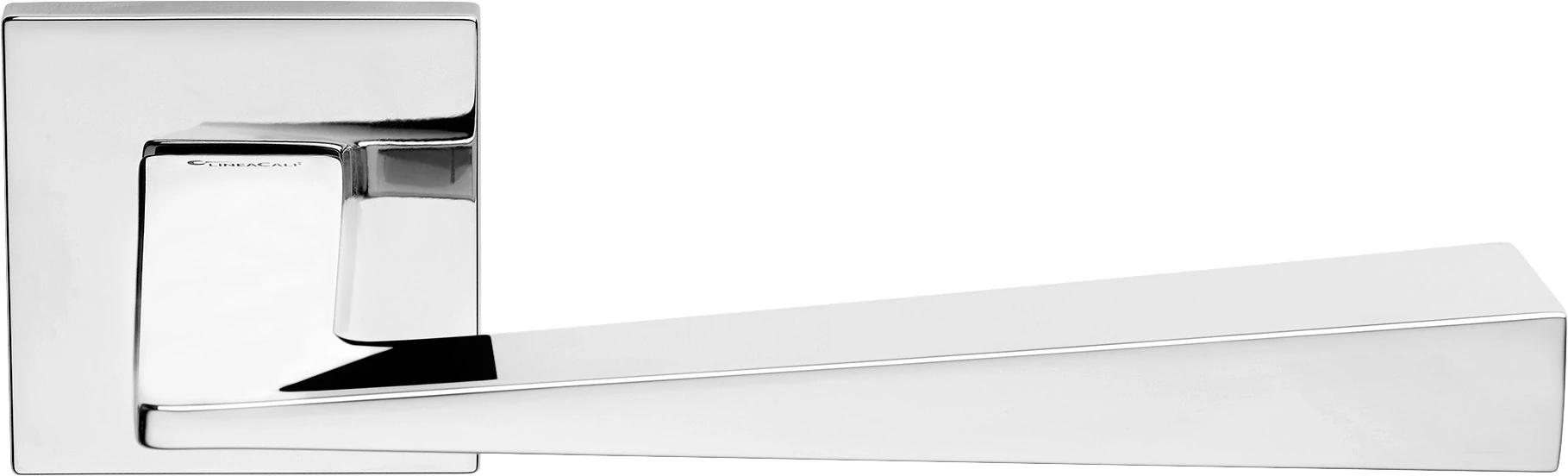 Linea Cali Conica Zincral fényes króm lapos négyzetrozettás kilincsgarnitúra 486 RB 024 CR