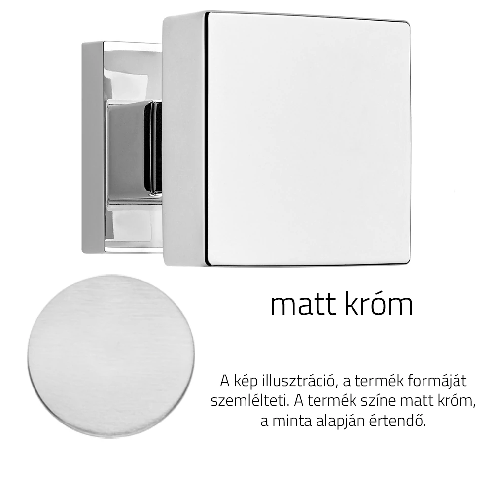 Linea Cali Corner Zincral matt króm fix gomb négyzetrozettával 505 PT 019 CS
