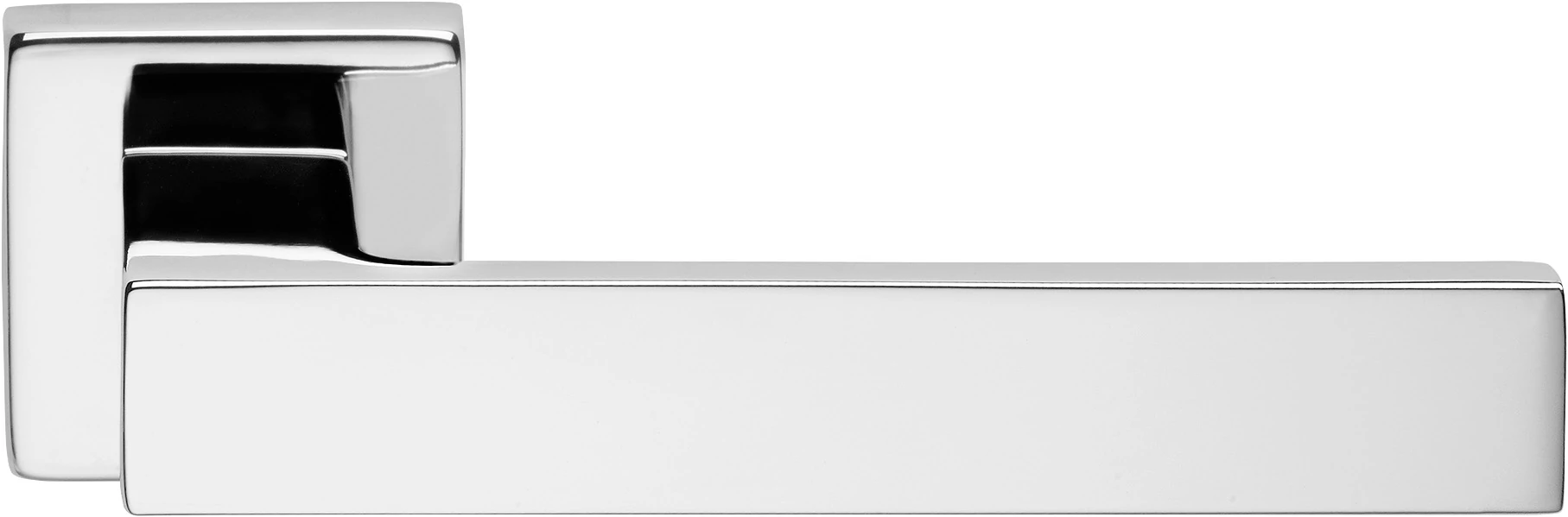 Linea Cali Corner Zincral fényes króm négyzetrozettás kilincsgarnitúra 505 RB 014 CR