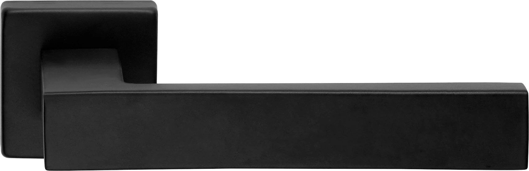 Linea Cali Corner Zincral matt fekete négyzetrozettás kilincsgarnitúra 505 RB 014 VE