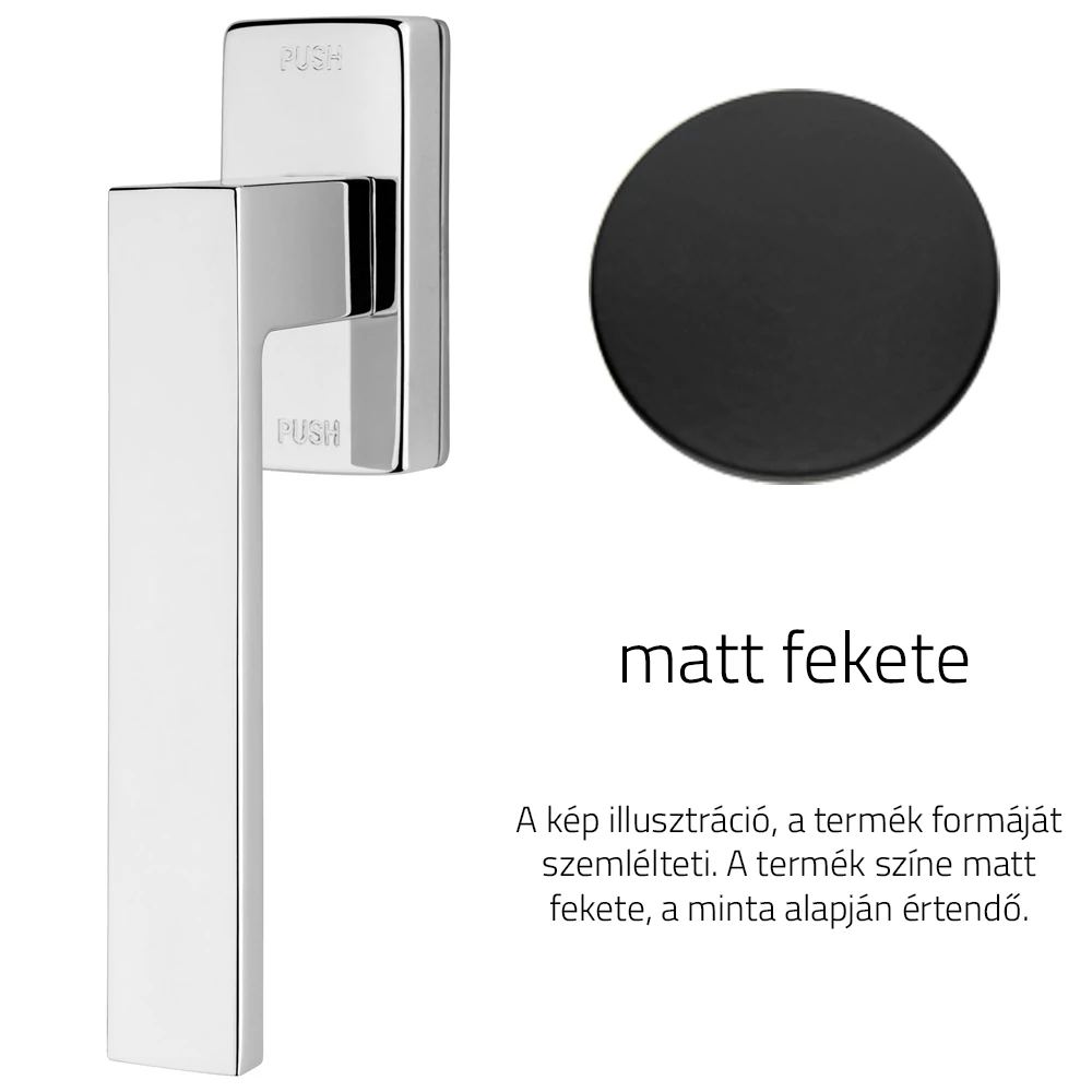 Linea Cali Corner Zincral matt fekete ablakfélkilincs Smart Block rendszerrel 505 SK VE