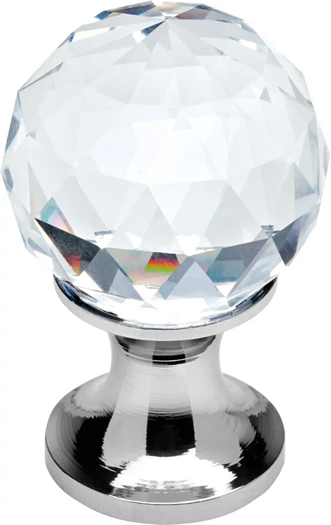 Linea Cali Crystal fényes króm bútor fogantyú 20 mm ∅ 200 PB 0020 CR