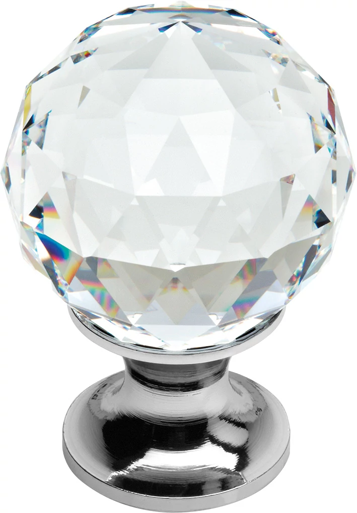 Linea Cali Crystal fényes króm bútor fogantyú 40 mm ∅ 200 PB 0040 CR