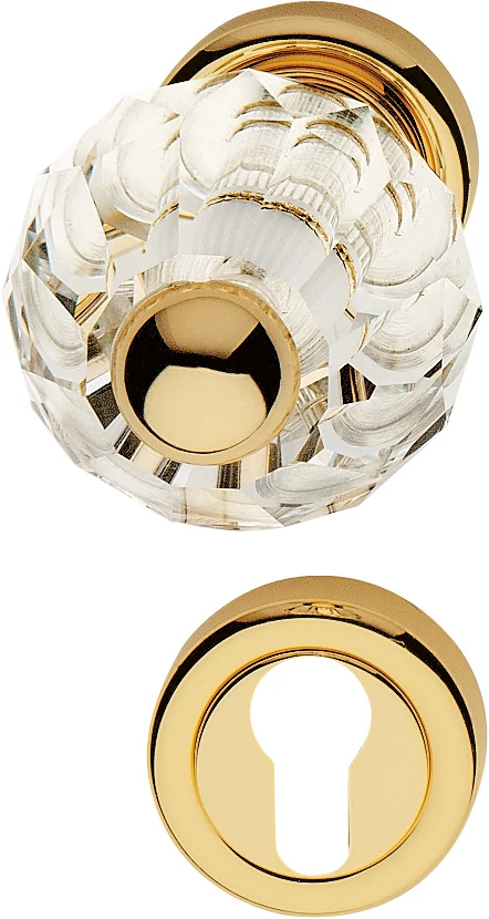 Linea Cali Crystal aranyozott gomb kilincsgarnitúra 830 PG 103 OZ