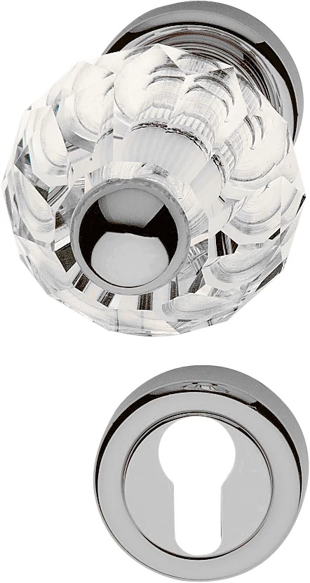 Linea Cali Crystal fényes króm gomb kilincsgarnitúra 830 PG 103 CR