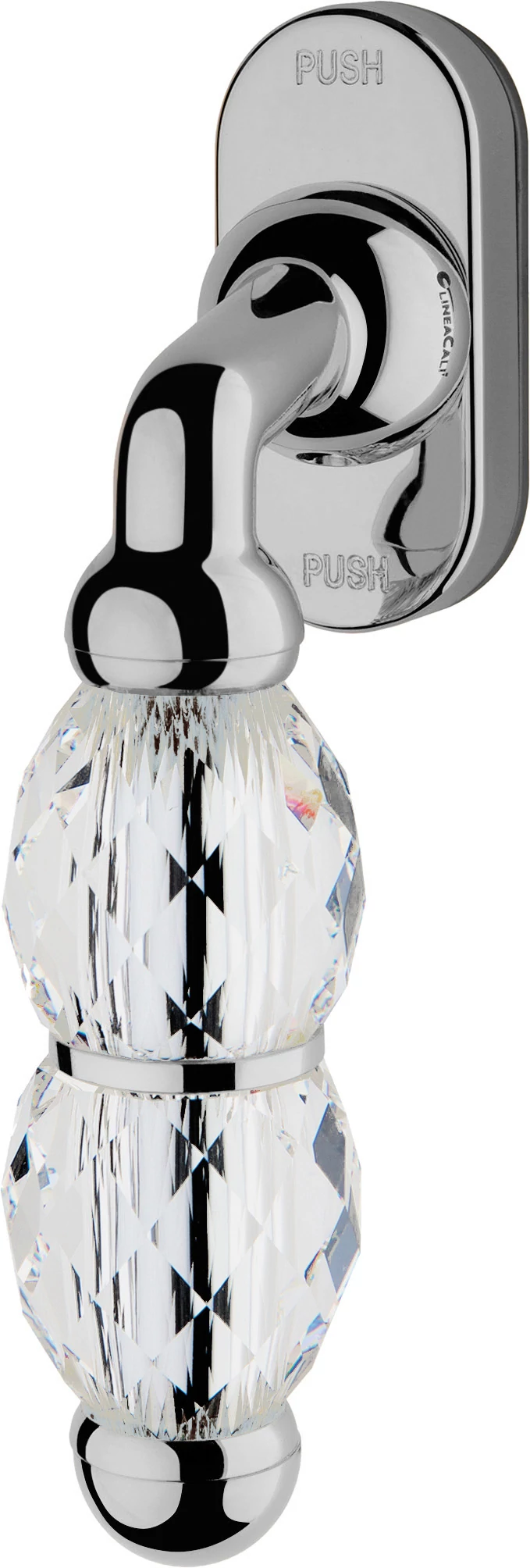 Linea Cali Crystal fényes króm ablakfélkilincs 830 DK CR