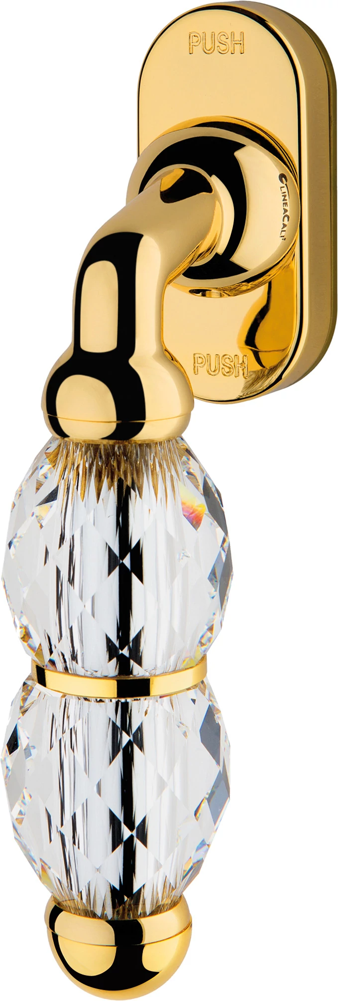 Linea Cali Crystal aranyozott ablakfélkilincs 830 DK OZ