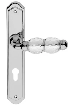 Linea Cali Crystal fényes króm hosszúcímes kilincsgarnitúra 830 PL 0C CR