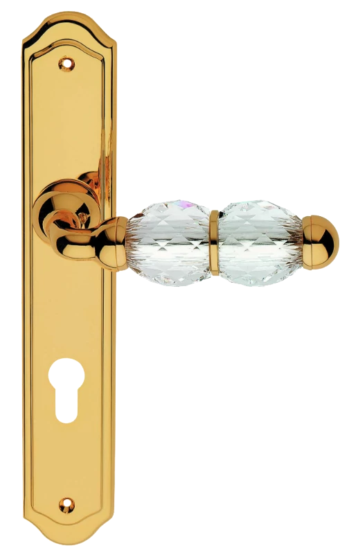 Linea Cali Crystal aranyozott hosszúcímes kilincsgarnitúra 830 PL 0C OZ