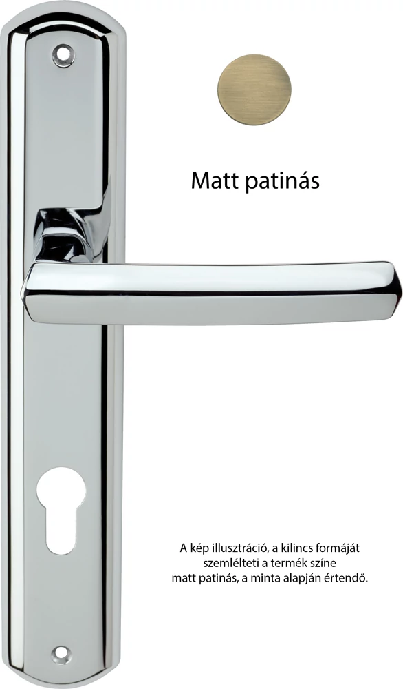 Linea Cali Dafne matt patinás hosszúcímes kilincsgarnitúra 509 PL PM
