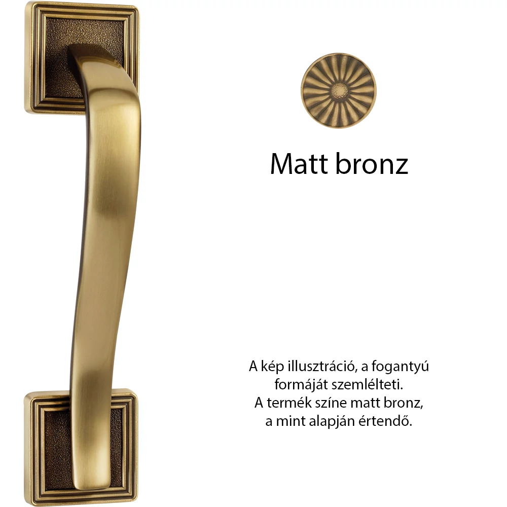 Linea Cali Daisy matt bronz tolóajtó húzórúd négyzetrozettán 1071 MN 207 114 BM