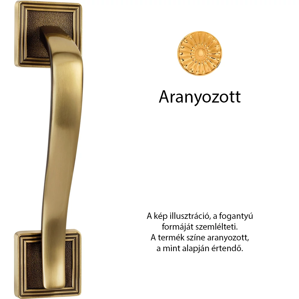 Linea Cali Daisy aranyozott tolóajtó húzórúd négyzetrozettán 1071 MN 207 114 OZ