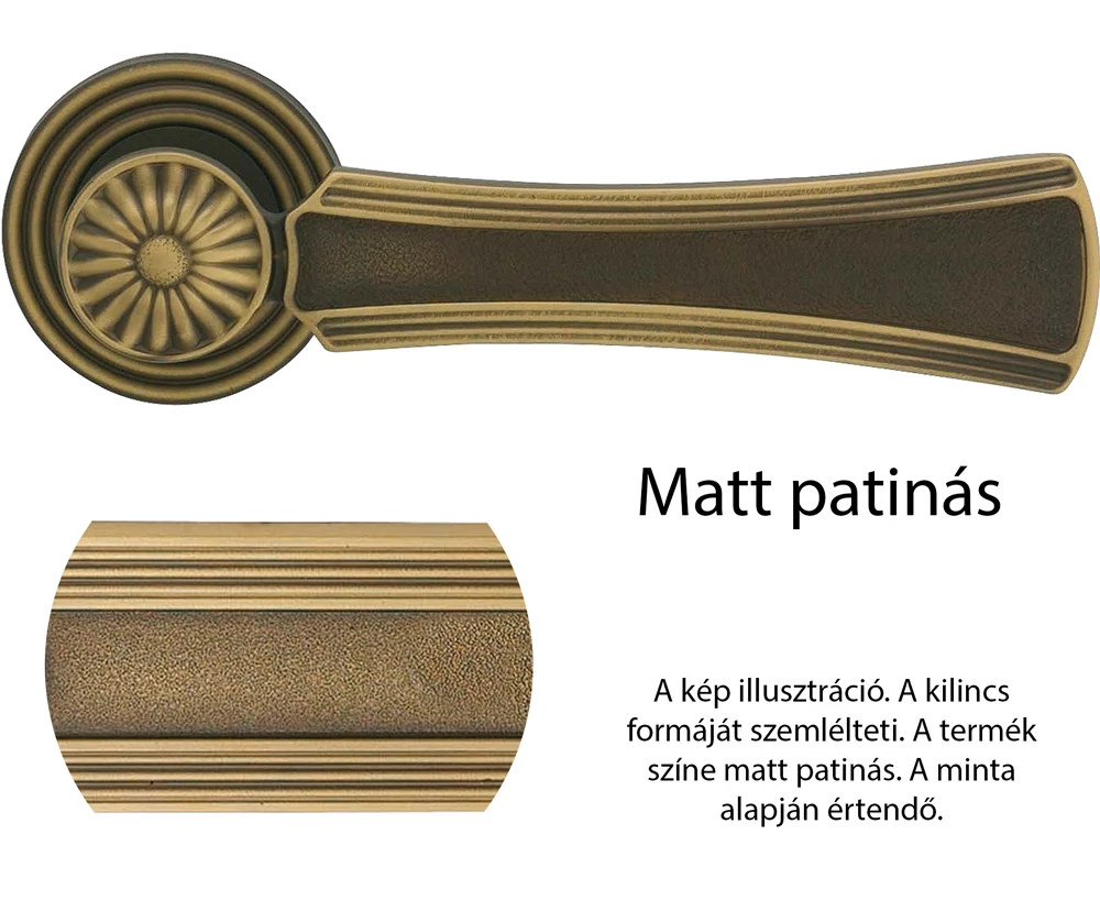 Linea Cali Daisy matt patinás körrozettás kilincsgarnitúra 1070 RB 112 PM
