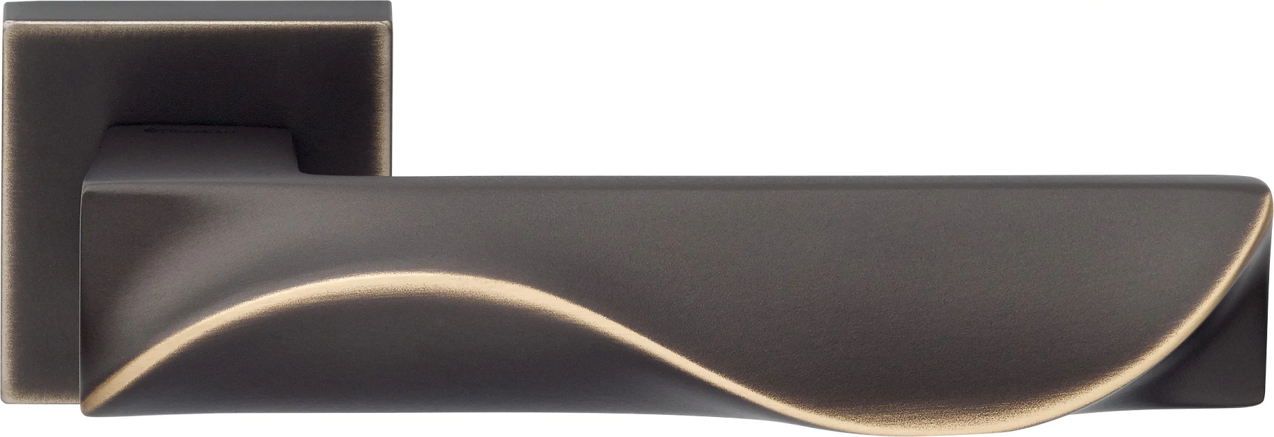 Linea Cali Duna matt bronz négyzetrozettás kilincsgarnitúra 1410 RB 019 BM