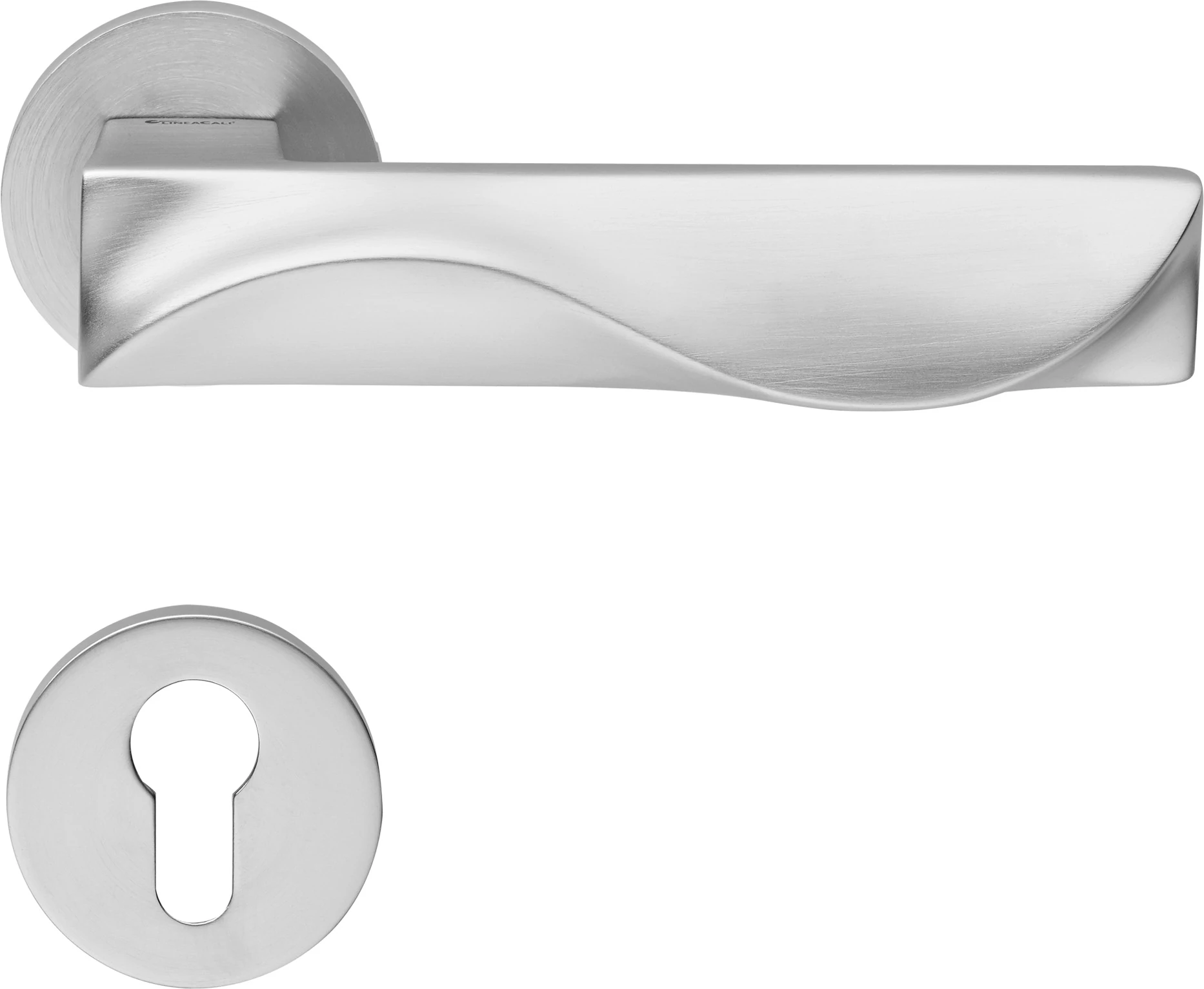 Linea Cali Duna matt króm lapos körrozettás kilincsgarnitúra 1410 RB 025 CS