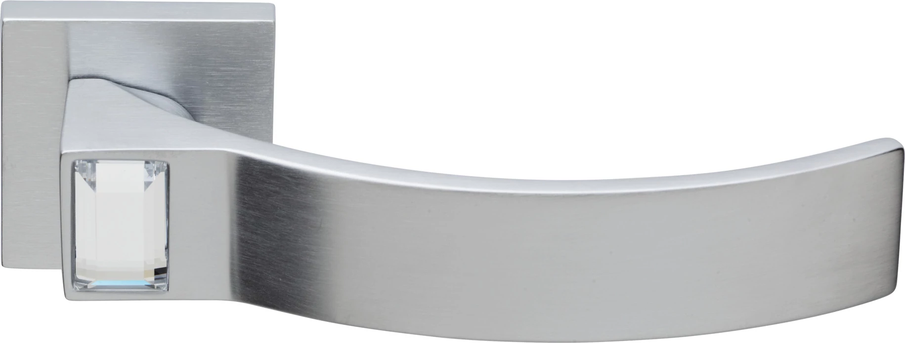 Linea Cali Elios Crystal matt króm négyzetrozettás kilincsgarnitúra 1340 RB 019 CS
