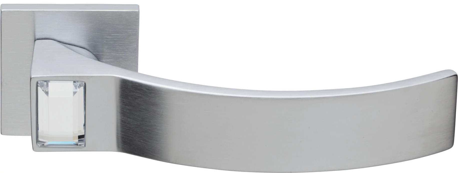 Linea Cali Elios Crystal matt króm lapos négyzetrozettás kilincsgarnitúra 1340 RB 024 CS
