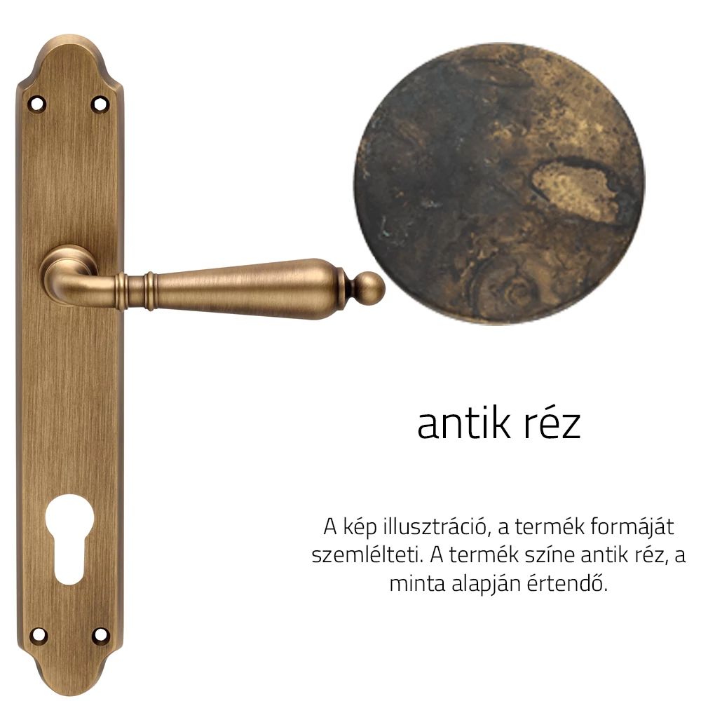Linea Cali Florenzia antik réz kilincsgarnitúra hosszúcímen 1460 PL AN