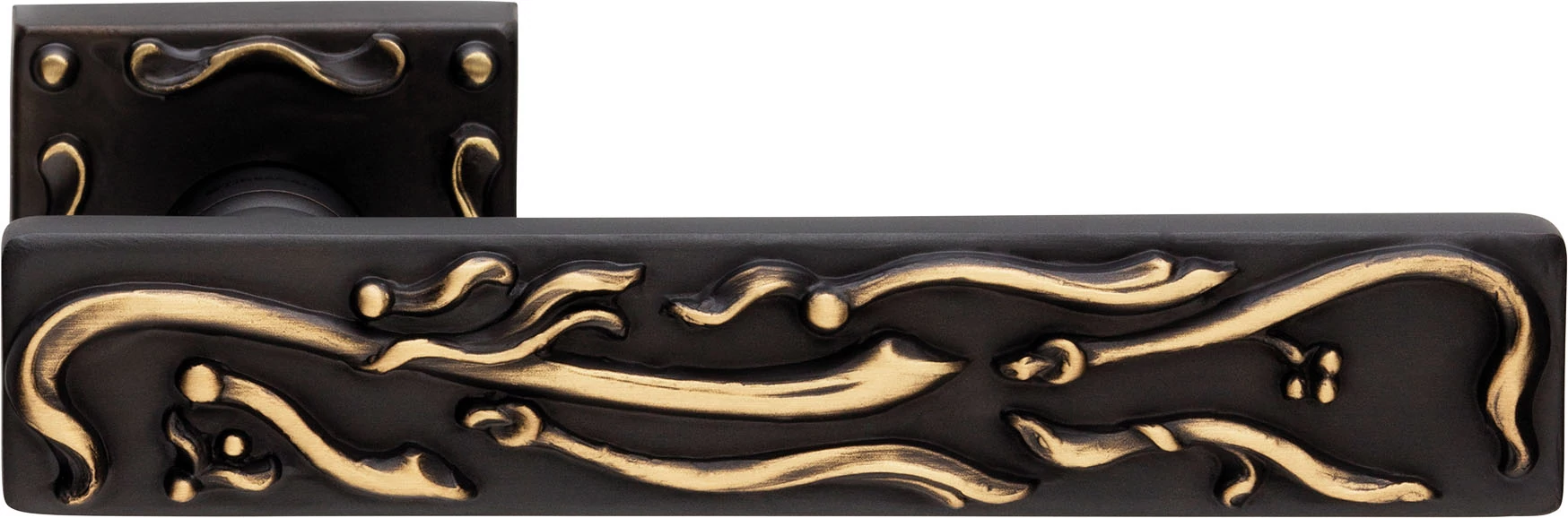 Linea Cali Frida matt bronz négyzetrozettás kilincsgarnitúra 1700 RB 007 BM
