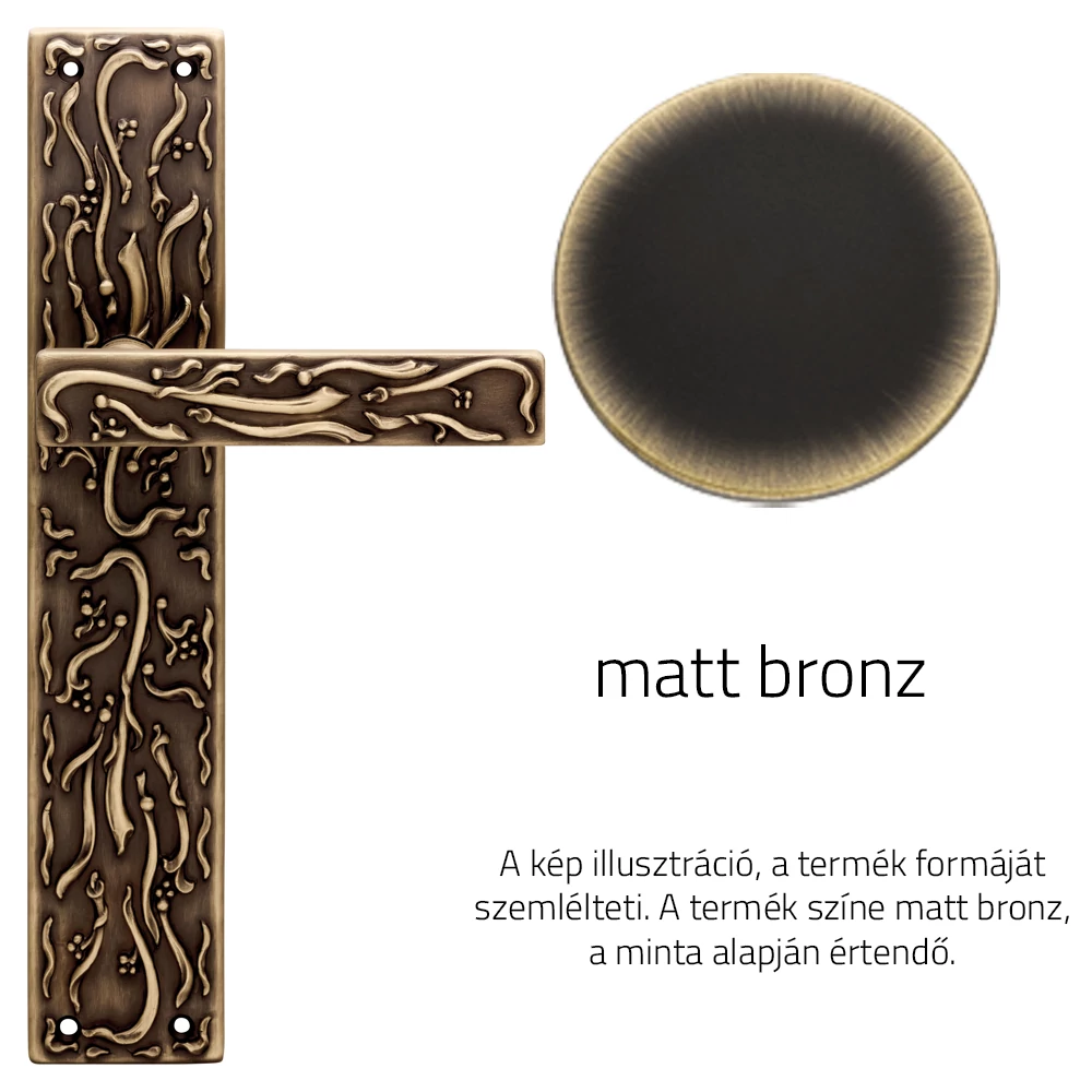 Linea Cali Frida matt bronz hosszúcímes kilincsgarnitúra 1700 PL BM
