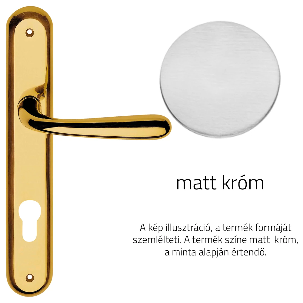 Linea Cali Garda matt króm hosszúcímes kilincsgarnitúra 670 PL CS