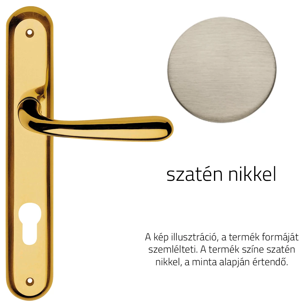 Linea Cali Garda szatén nikkel hosszúcímes kilincsgarnitúra 670 PL NS