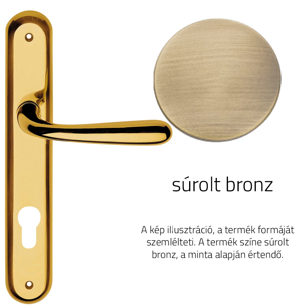 Linea Cali Garda súrolt bronz hosszúcímes kilincsgarnitúra 670 PL OG