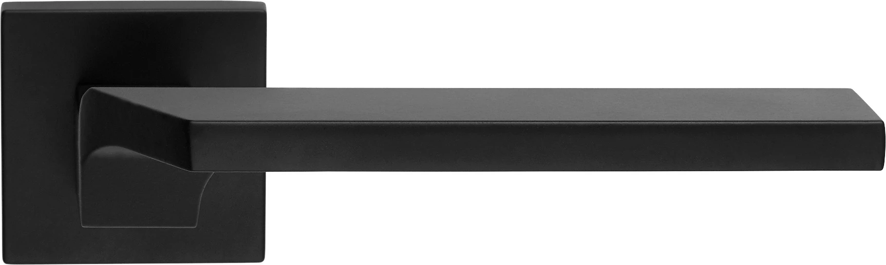 Linea Cali Giro Zincral matt fekete négyzetrozettás kilincsgarnitúra 487 RB 024 VE