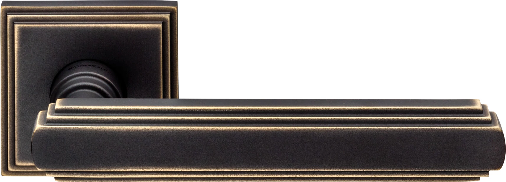 Linea Cali Glamor matt bronz négyzetrozettás kilincsgarnitúra 1555 RO 016 BM