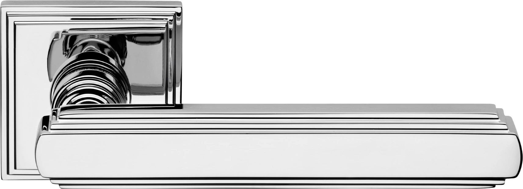 Linea Cali Glamor fényes króm négyzetrozettás kilincsgarnitúra 1555 RO 016 CR